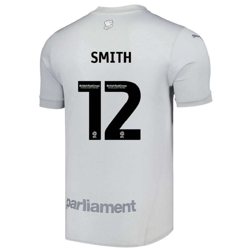 Danxen Niño Camiseta Jackson Smith #12 Gris Plata 2ª Equipación 2024/25 La Camisa