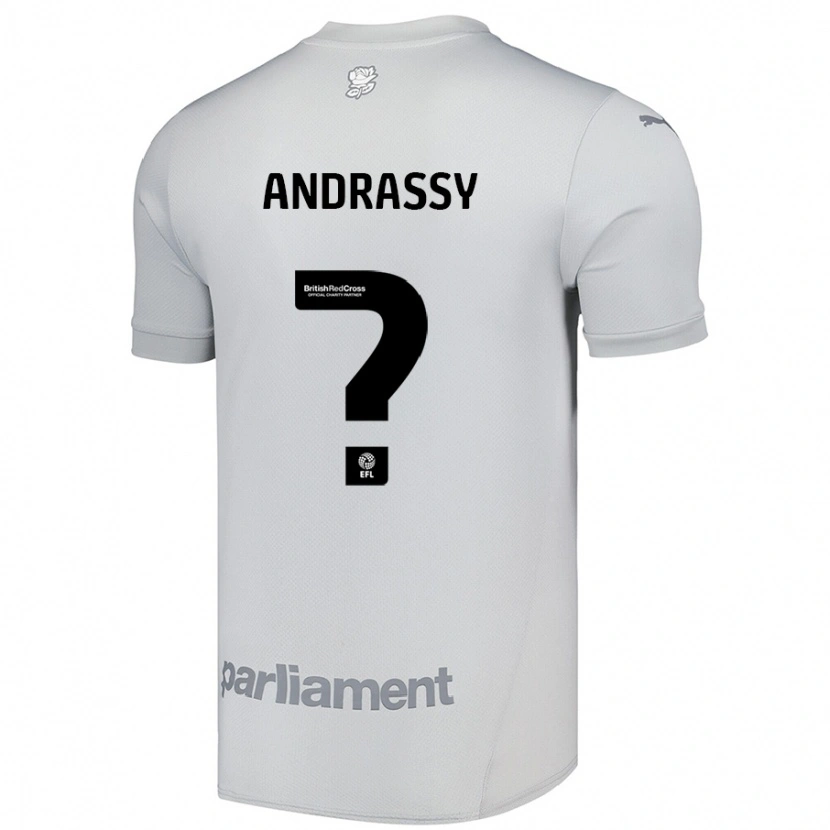 Danxen Niño Camiseta Oliver Andrassy #0 Gris Plata 2ª Equipación 2024/25 La Camisa