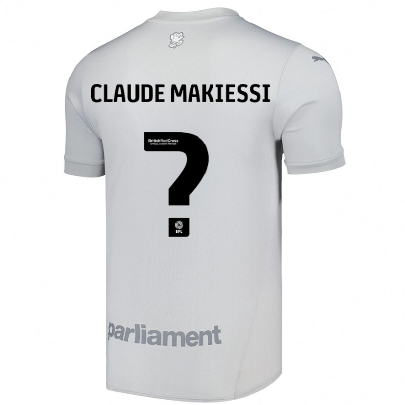 Danxen Niño Camiseta Jean Claude Makiessi #0 Gris Plata 2ª Equipación 2024/25 La Camisa