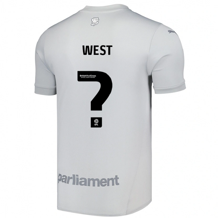 Danxen Niño Camiseta Callum West #0 Gris Plata 2ª Equipación 2024/25 La Camisa