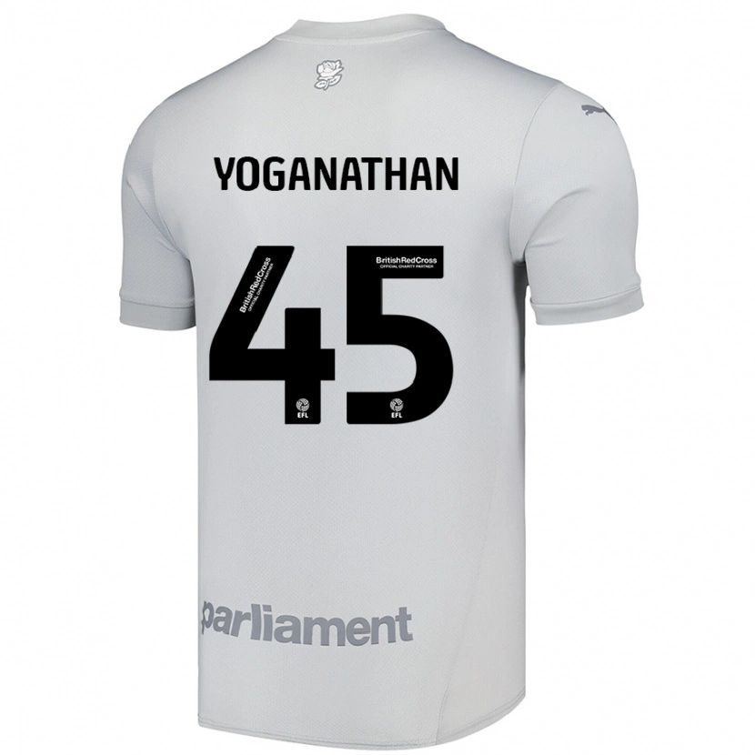 Danxen Niño Camiseta Vimal Yoganathan #45 Gris Plata 2ª Equipación 2024/25 La Camisa