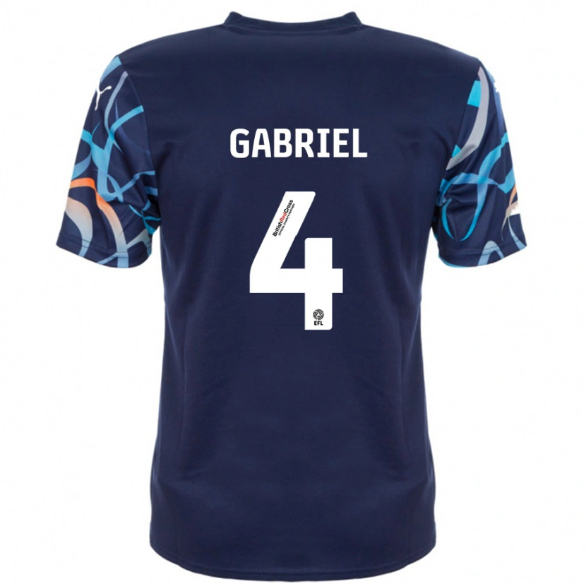 Danxen Niño Camiseta Jordan Lawrence-Gabriel #4 Azul Marino 2ª Equipación 2024/25 La Camisa