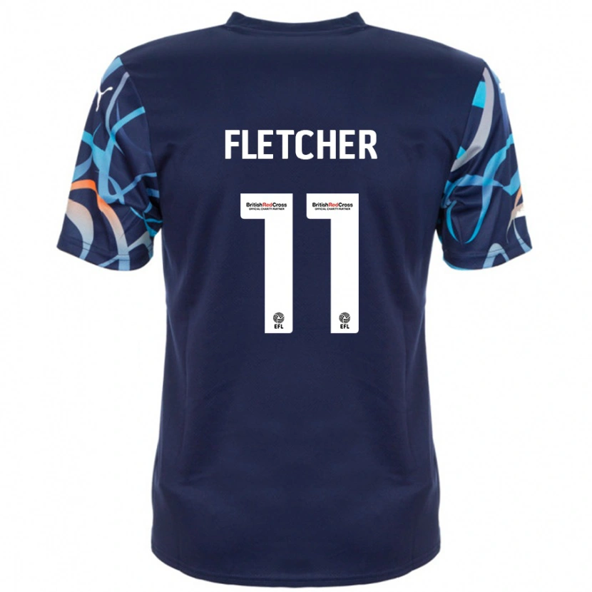 Danxen Niño Camiseta Ashley Fletcher #11 Azul Marino 2ª Equipación 2024/25 La Camisa