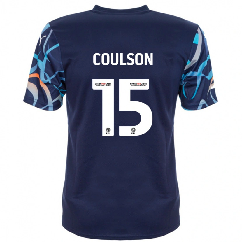 Danxen Niño Camiseta Hayden Coulson #15 Azul Marino 2ª Equipación 2024/25 La Camisa