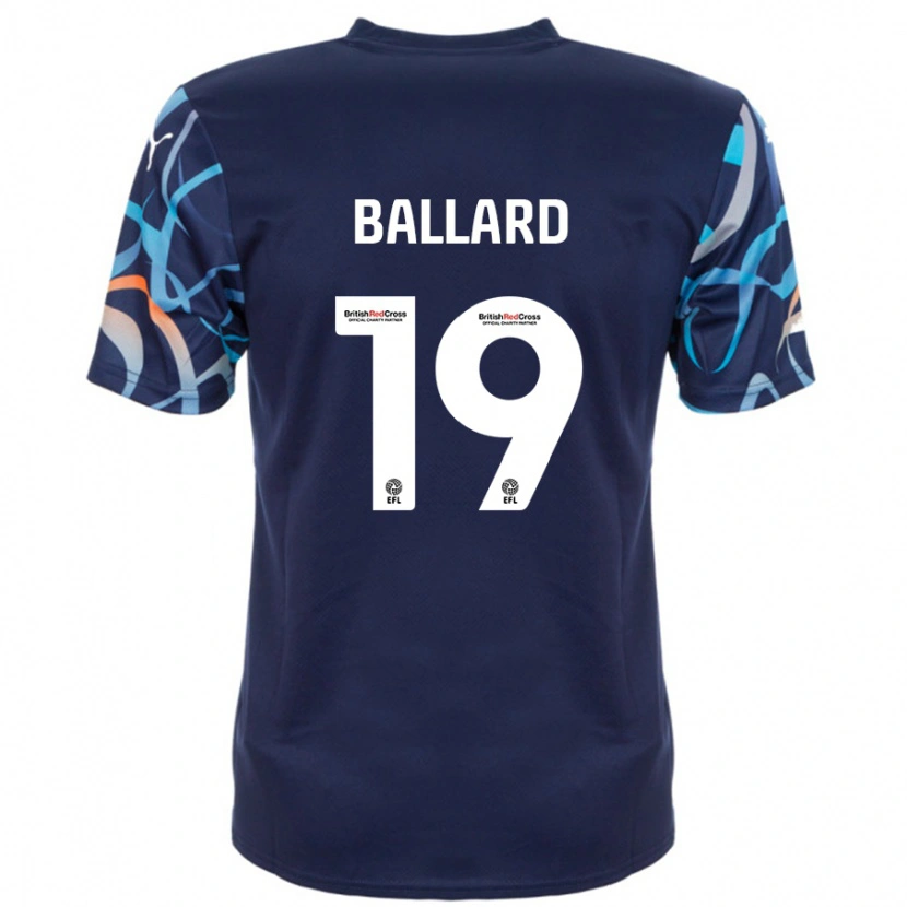 Danxen Niño Camiseta Dom Ballard #19 Azul Marino 2ª Equipación 2024/25 La Camisa