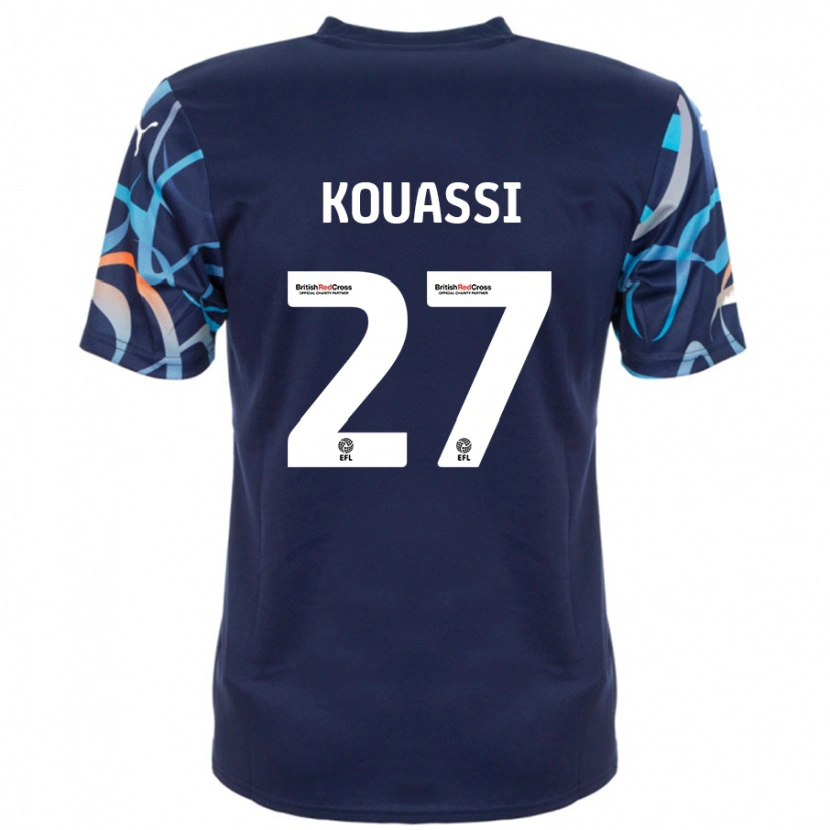 Danxen Niño Camiseta Kylian Kouassi #27 Azul Marino 2ª Equipación 2024/25 La Camisa