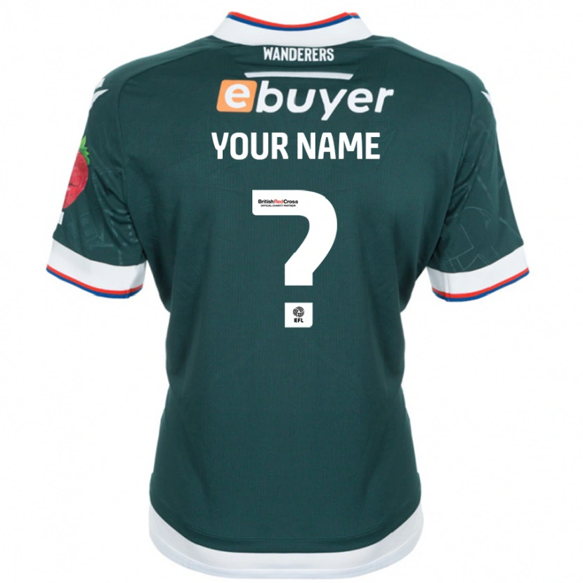 Danxen Niño Camiseta Su Nombre #0 Verde Oscuro 2ª Equipación 2024/25 La Camisa