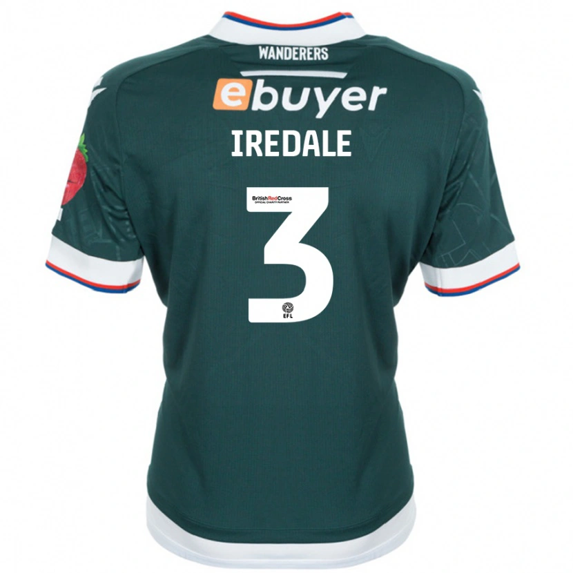 Danxen Niño Camiseta Jack Iredale #3 Verde Oscuro 2ª Equipación 2024/25 La Camisa