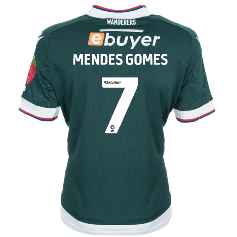 Danxen Niño Camiseta Carlos Mendes #7 Verde Oscuro 2ª Equipación 2024/25 La Camisa