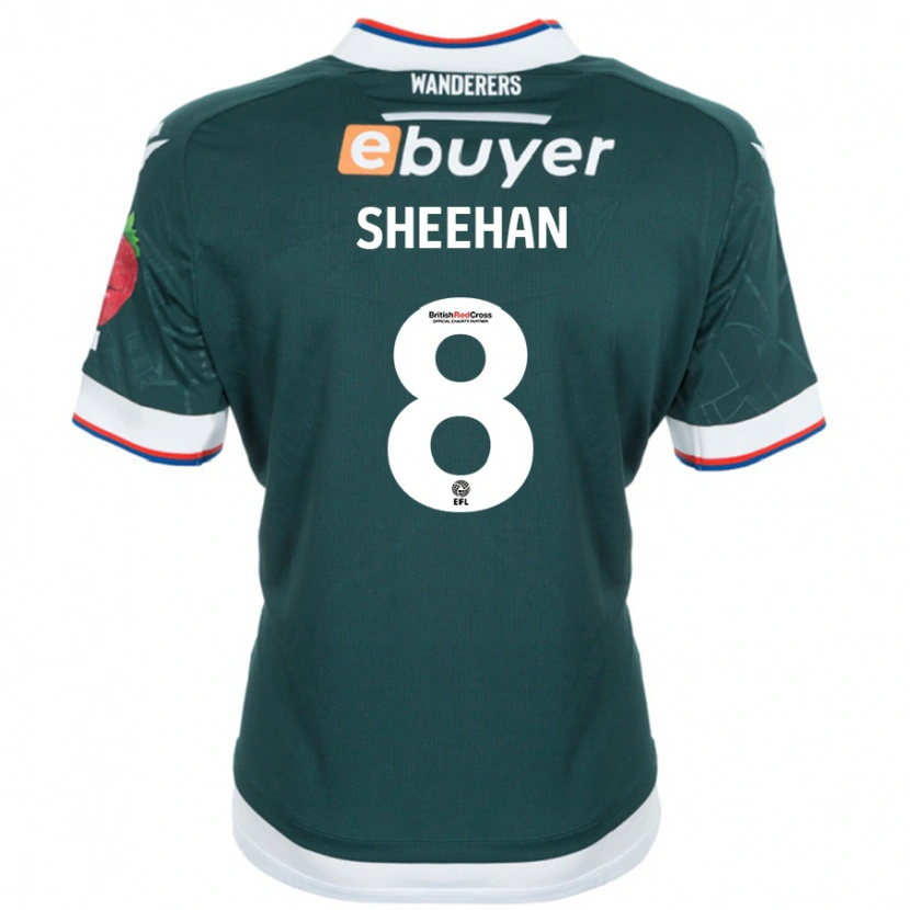 Danxen Niño Camiseta Josh Sheehan #8 Verde Oscuro 2ª Equipación 2024/25 La Camisa