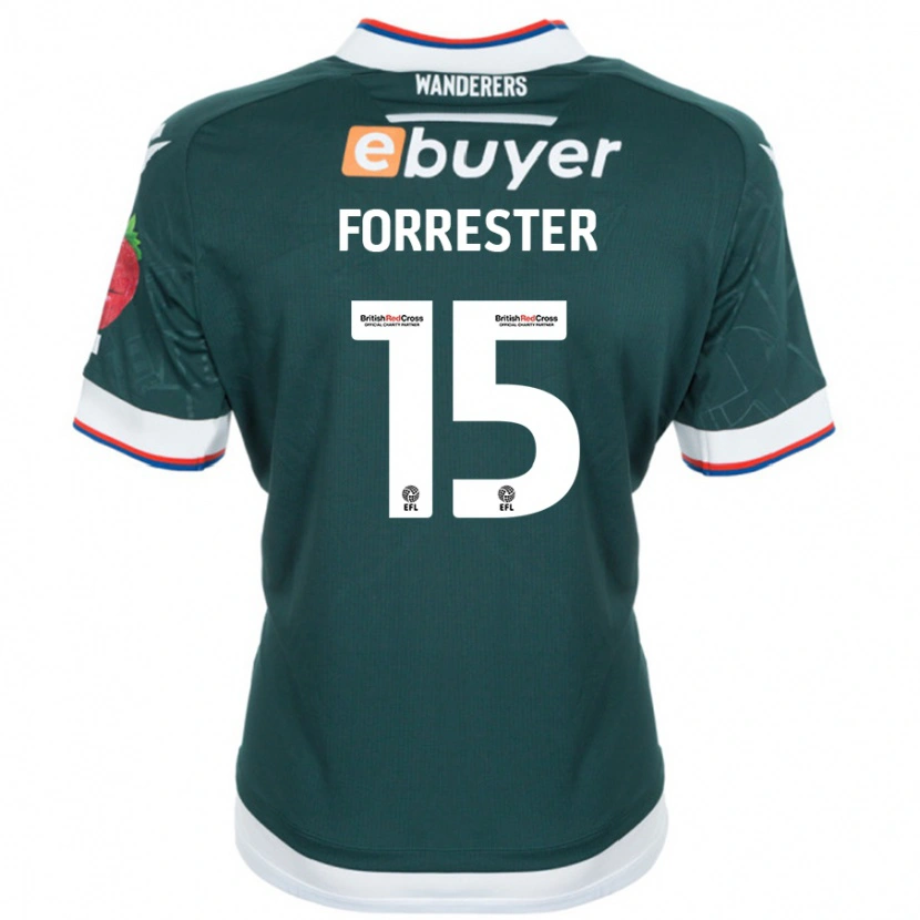 Danxen Niño Camiseta Will Forrester #15 Verde Oscuro 2ª Equipación 2024/25 La Camisa