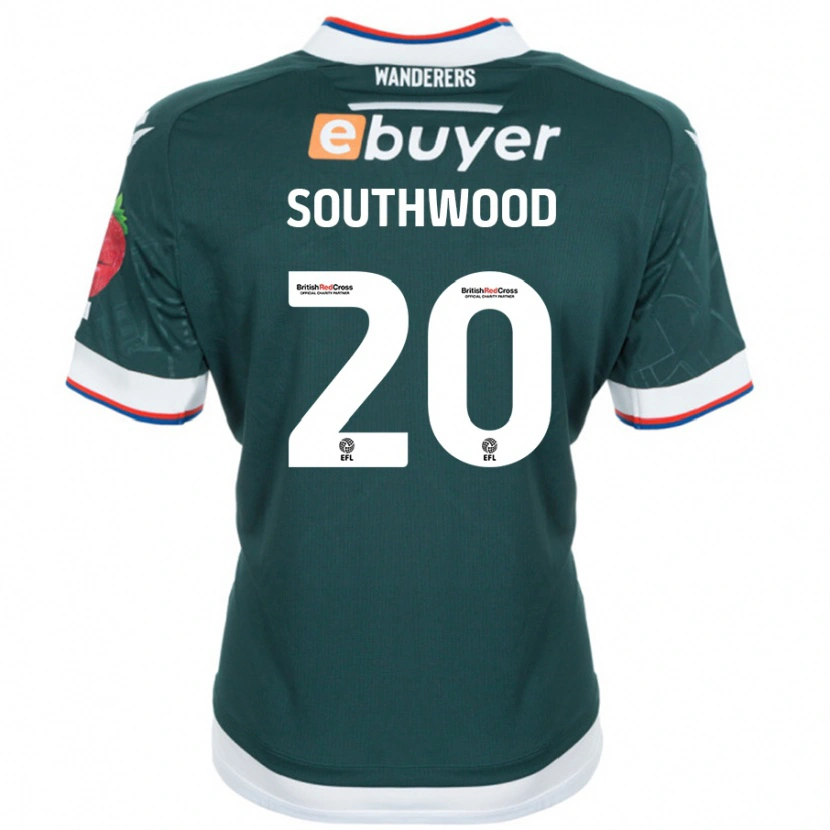 Danxen Niño Camiseta Luke Southwood #20 Verde Oscuro 2ª Equipación 2024/25 La Camisa