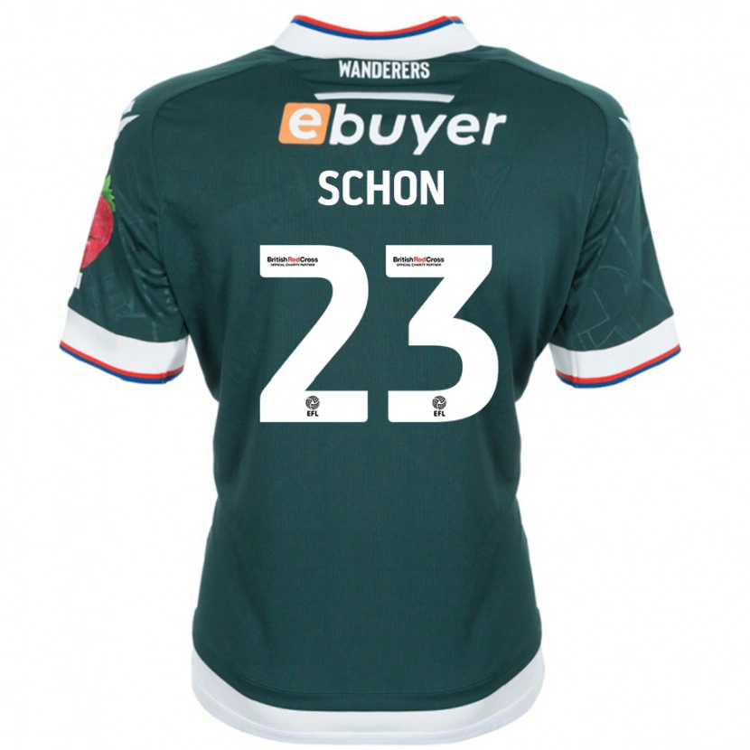 Danxen Niño Camiseta Szabolcs Schön #23 Verde Oscuro 2ª Equipación 2024/25 La Camisa