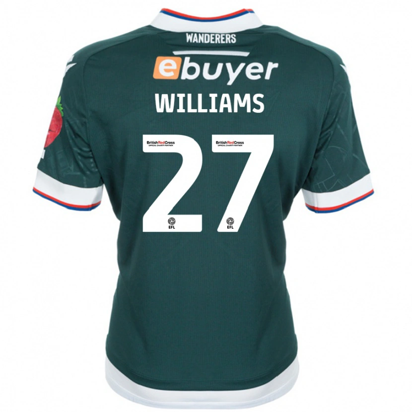 Danxen Niño Camiseta Randell Williams #27 Verde Oscuro 2ª Equipación 2024/25 La Camisa