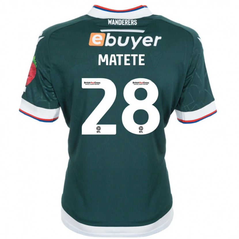 Danxen Niño Camiseta Jay Matete #28 Verde Oscuro 2ª Equipación 2024/25 La Camisa