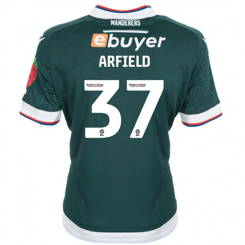 Danxen Niño Camiseta Scott Arfield #37 Verde Oscuro 2ª Equipación 2024/25 La Camisa