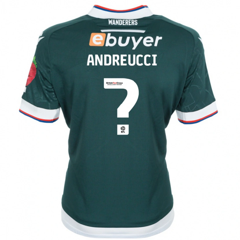 Danxen Niño Camiseta Ben Andreucci #0 Verde Oscuro 2ª Equipación 2024/25 La Camisa