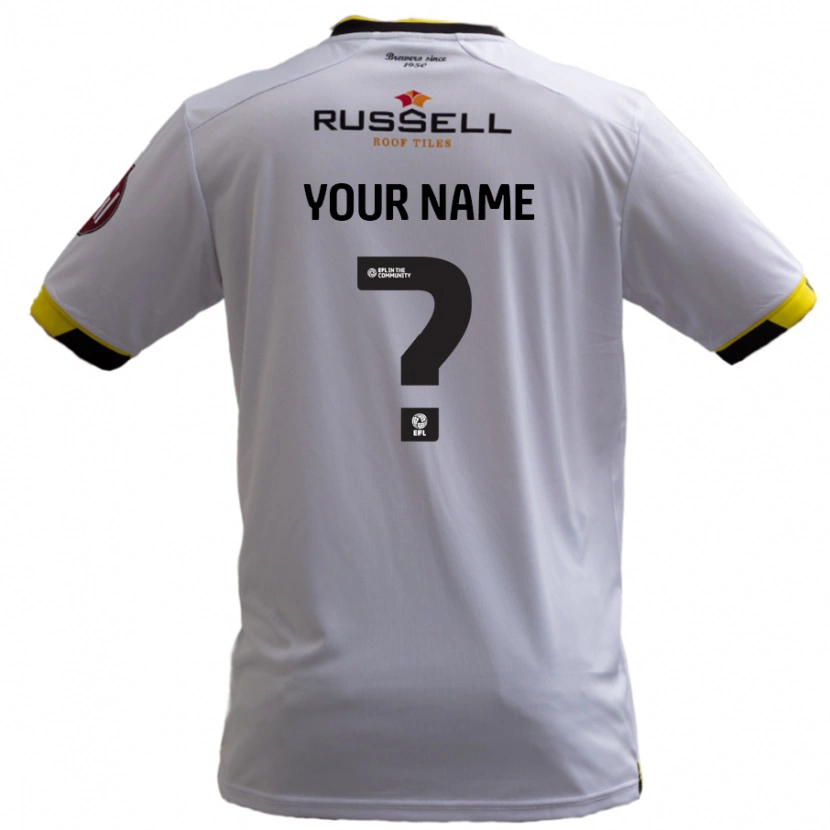 Danxen Niño Camiseta Su Nombre #0 Blanco 2ª Equipación 2024/25 La Camisa