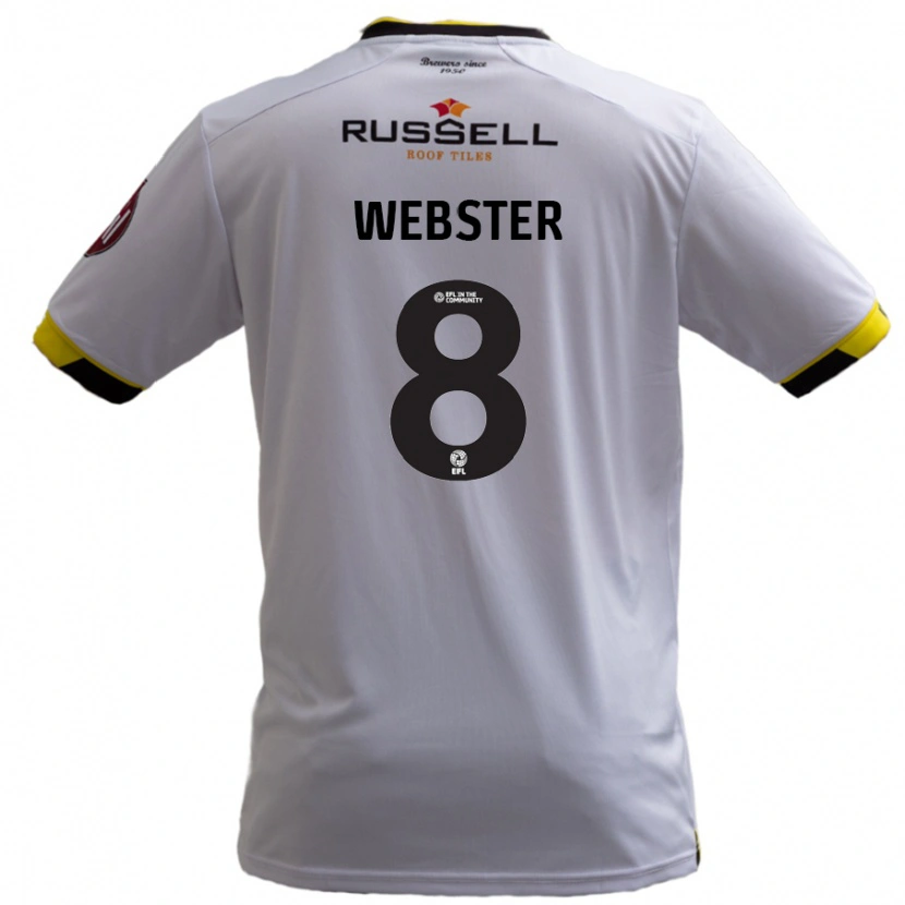 Danxen Niño Camiseta Charlie Webster #8 Blanco 2ª Equipación 2024/25 La Camisa