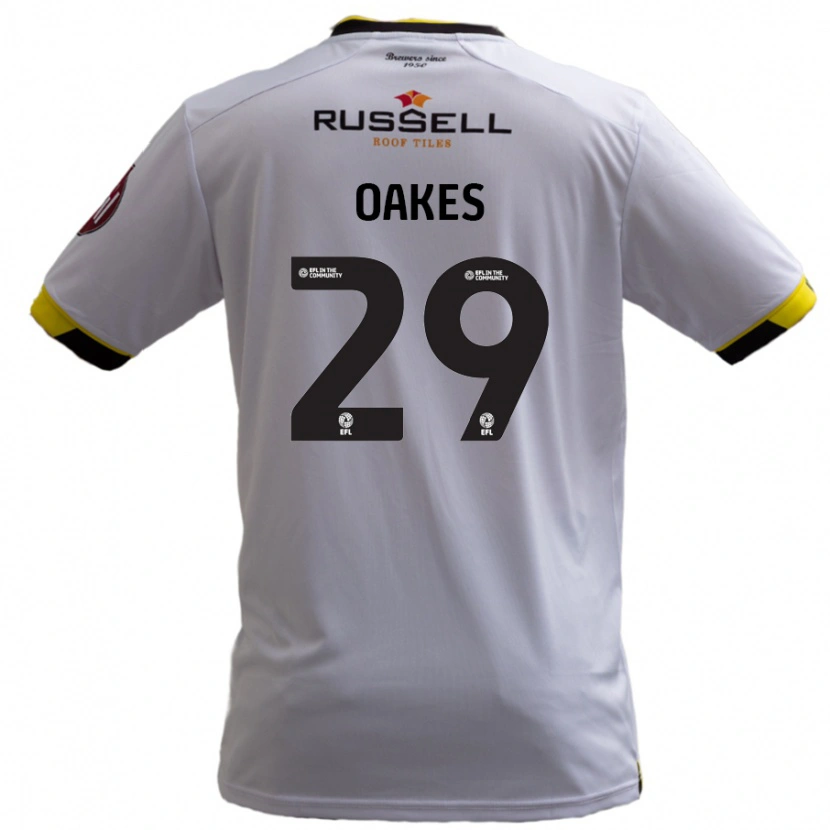 Danxen Niño Camiseta Toby Oakes #29 Blanco 2ª Equipación 2024/25 La Camisa