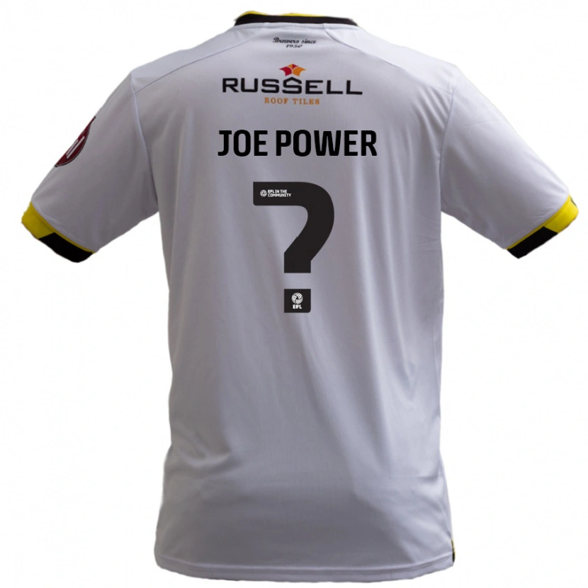 Danxen Niño Camiseta John Joe Power #0 Blanco 2ª Equipación 2024/25 La Camisa