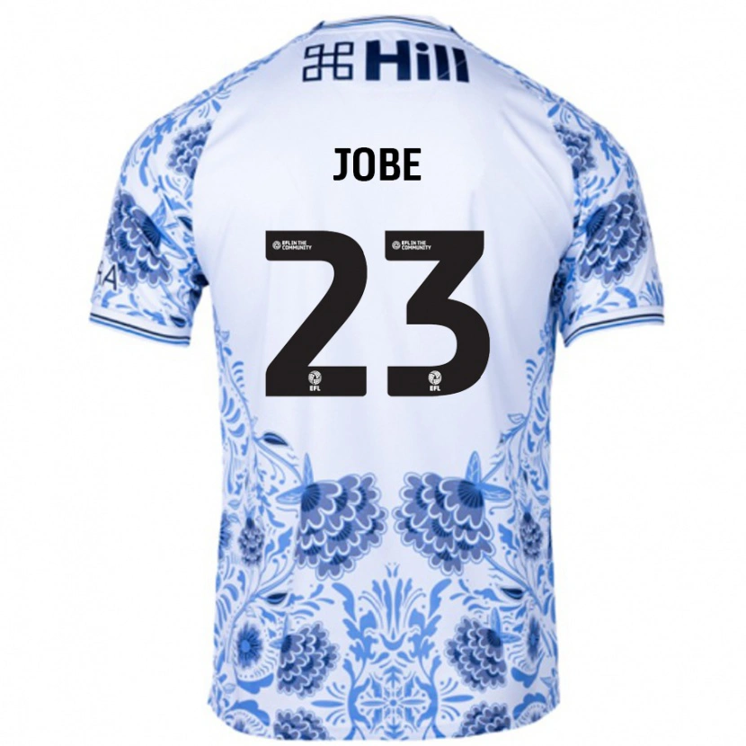 Danxen Niño Camiseta Mamadou Jobe #23 Blanco Azul 2ª Equipación 2024/25 La Camisa