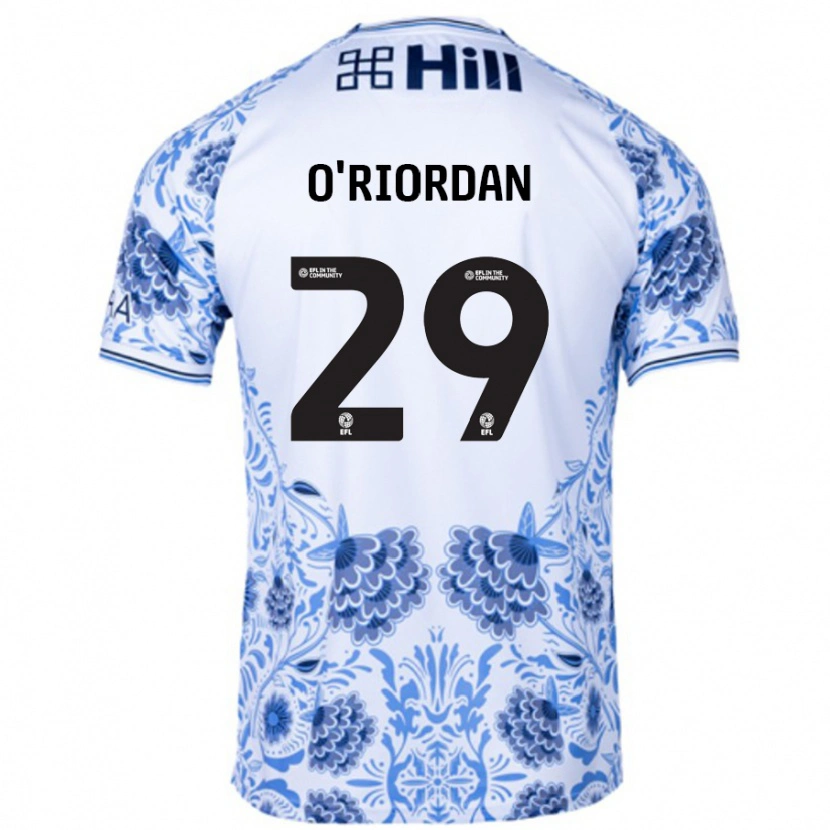 Danxen Niño Camiseta Connor O'riordan #29 Blanco Azul 2ª Equipación 2024/25 La Camisa