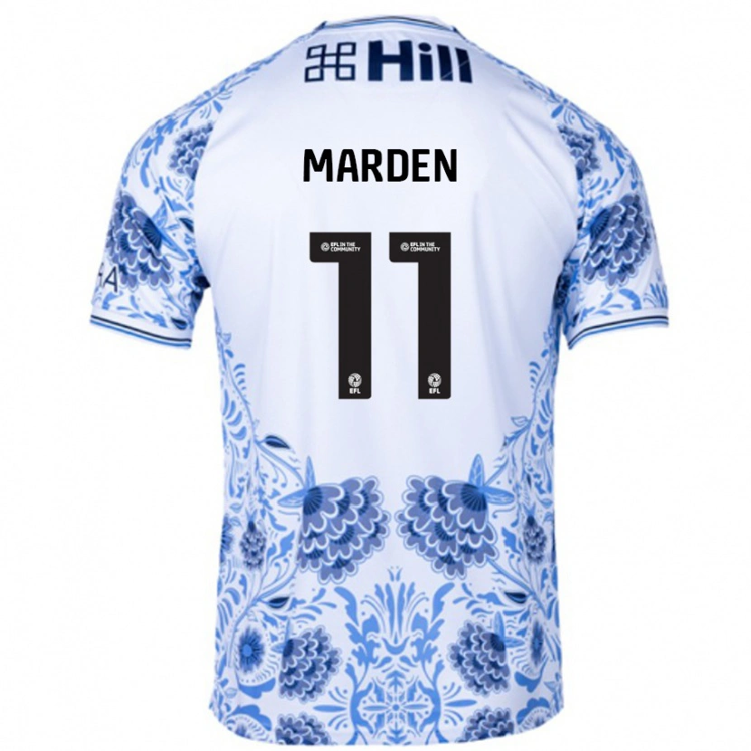 Danxen Niño Camiseta Ella Marden #11 Blanco Azul 2ª Equipación 2024/25 La Camisa