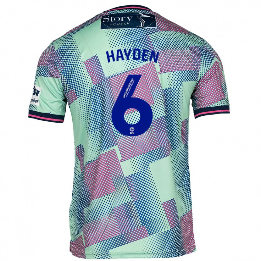 Danxen Niño Camiseta Aaron Hayden #6 Verde 2ª Equipación 2024/25 La Camisa