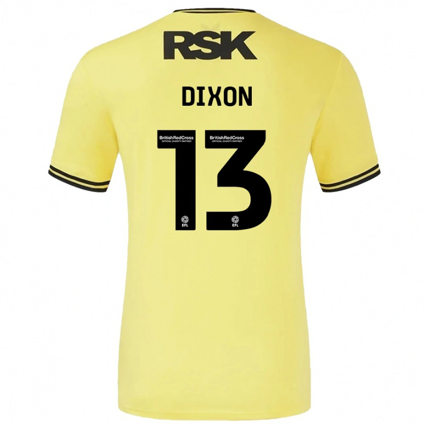 Danxen Niño Camiseta Kaheim Dixon #13 Amarillo Negro 2ª Equipación 2024/25 La Camisa