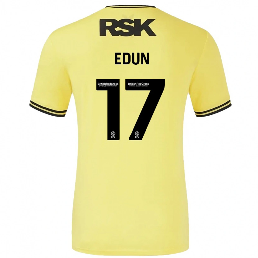 Danxen Niño Camiseta Tayo Edun #17 Amarillo Negro 2ª Equipación 2024/25 La Camisa