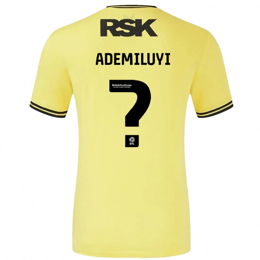 Danxen Niño Camiseta Princess Ademiluyi #0 Amarillo Negro 2ª Equipación 2024/25 La Camisa