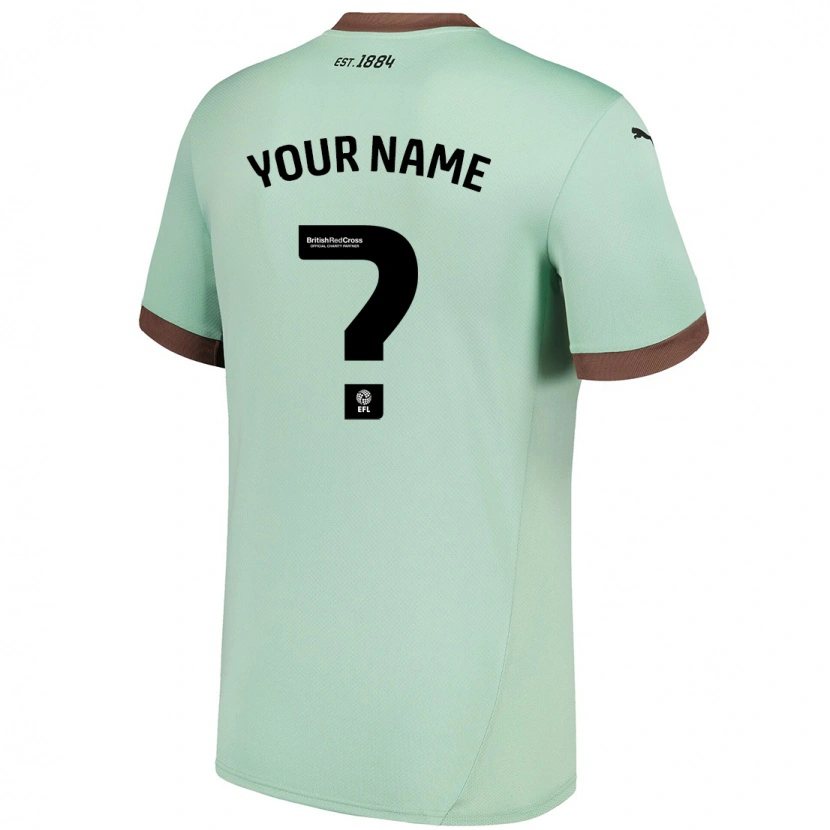 Danxen Niño Camiseta Su Nombre #0 Verde Pálido 2ª Equipación 2024/25 La Camisa