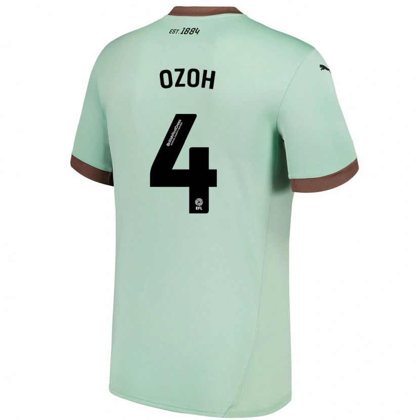 Danxen Niño Camiseta David Ozoh #4 Verde Pálido 2ª Equipación 2024/25 La Camisa