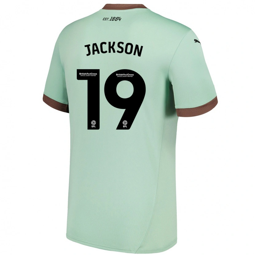 Danxen Niño Camiseta Kayden Jackson #19 Verde Pálido 2ª Equipación 2024/25 La Camisa