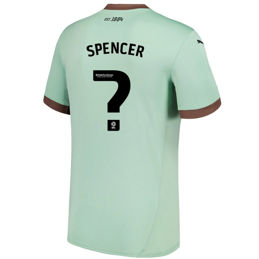 Danxen Niño Camiseta Morten Spencer #0 Verde Pálido 2ª Equipación 2024/25 La Camisa