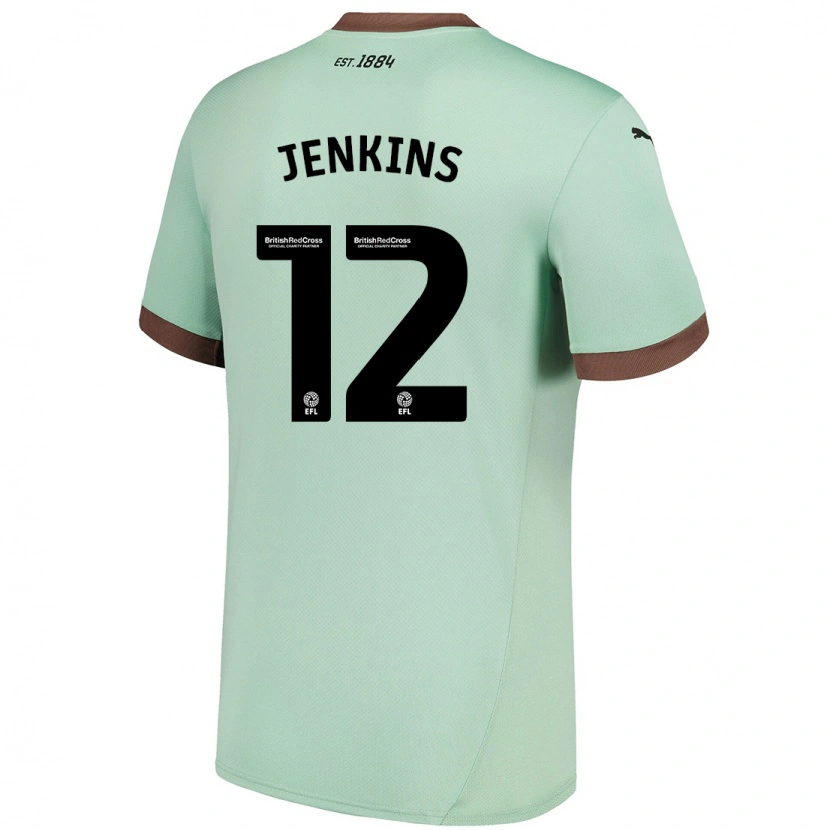 Danxen Niño Camiseta Camille Jenkins #12 Verde Pálido 2ª Equipación 2024/25 La Camisa