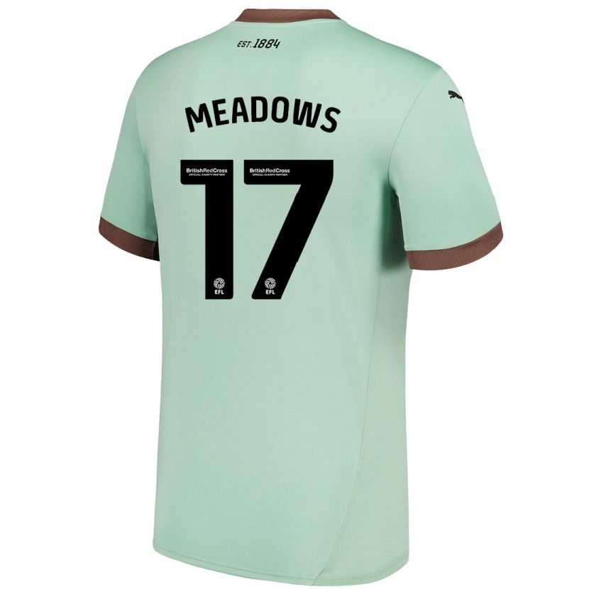 Danxen Niño Camiseta Helena Meadows #17 Verde Pálido 2ª Equipación 2024/25 La Camisa