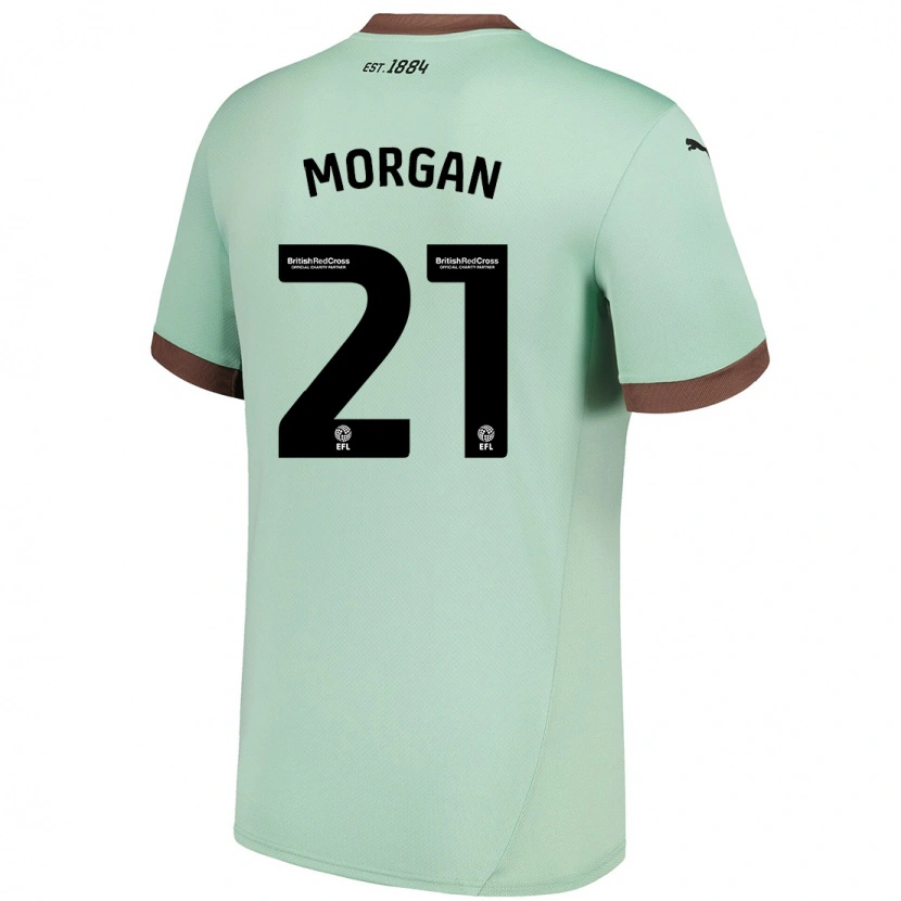 Danxen Niño Camiseta Sarah Morgan #21 Verde Pálido 2ª Equipación 2024/25 La Camisa