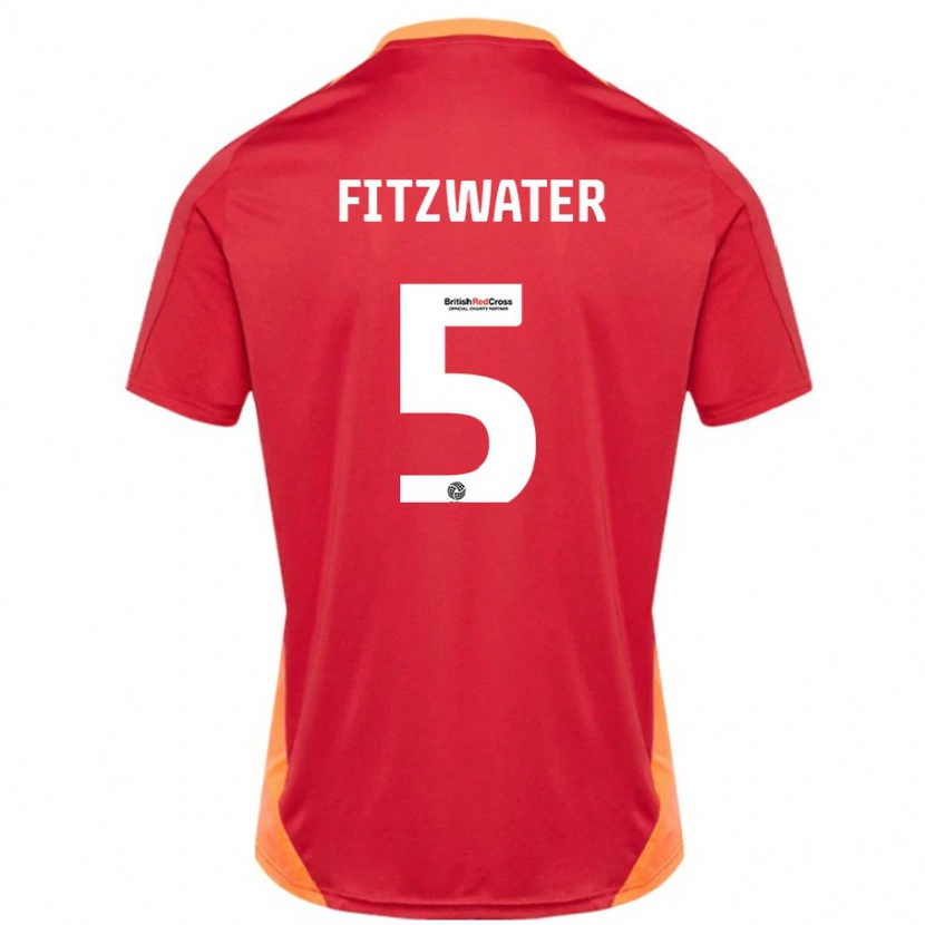 Danxen Niño Camiseta Jack Fitzwater #5 Azul Blanquecino 2ª Equipación 2024/25 La Camisa