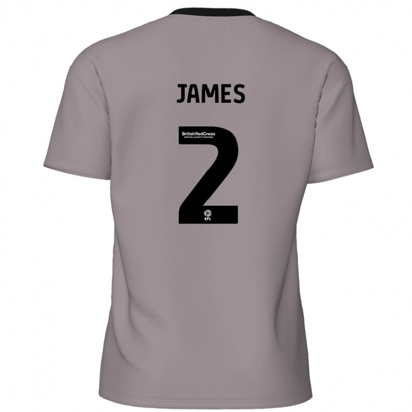 Danxen Niño Camiseta Tom James #2 Gris 2ª Equipación 2024/25 La Camisa