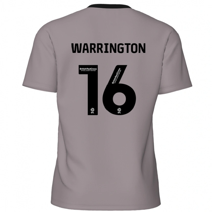 Danxen Niño Camiseta Lewis Warrington #16 Gris 2ª Equipación 2024/25 La Camisa