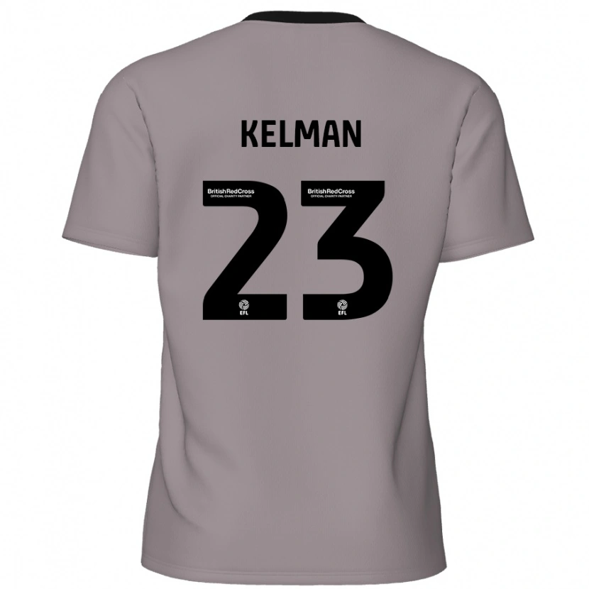 Danxen Niño Camiseta Charlie Kelman #23 Gris 2ª Equipación 2024/25 La Camisa