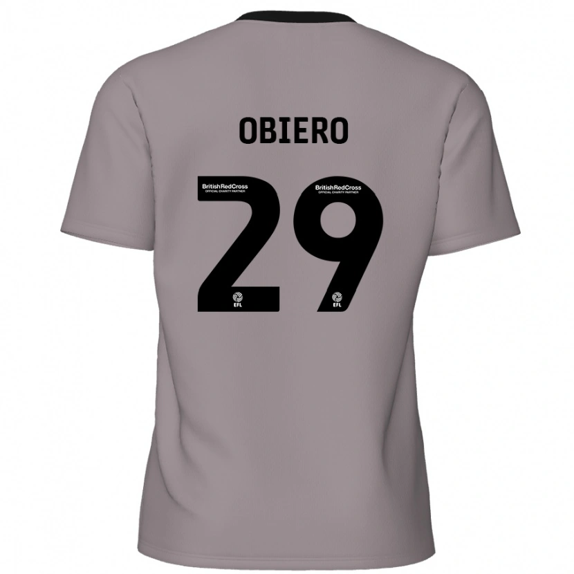 Danxen Niño Camiseta Zech Obiero #29 Gris 2ª Equipación 2024/25 La Camisa