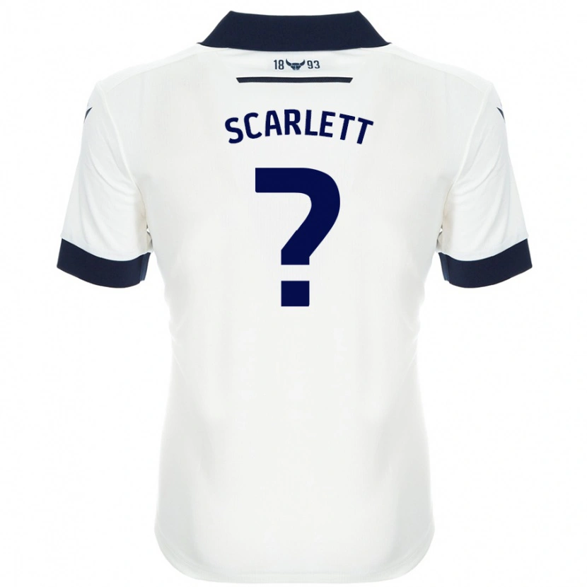 Danxen Niño Camiseta Dane Scarlett #0 Blanco Azul Marino 2ª Equipación 2024/25 La Camisa