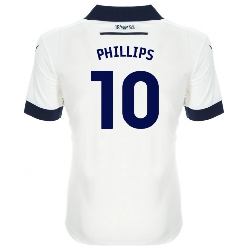 Danxen Niño Camiseta Matt Phillips #10 Blanco Azul Marino 2ª Equipación 2024/25 La Camisa