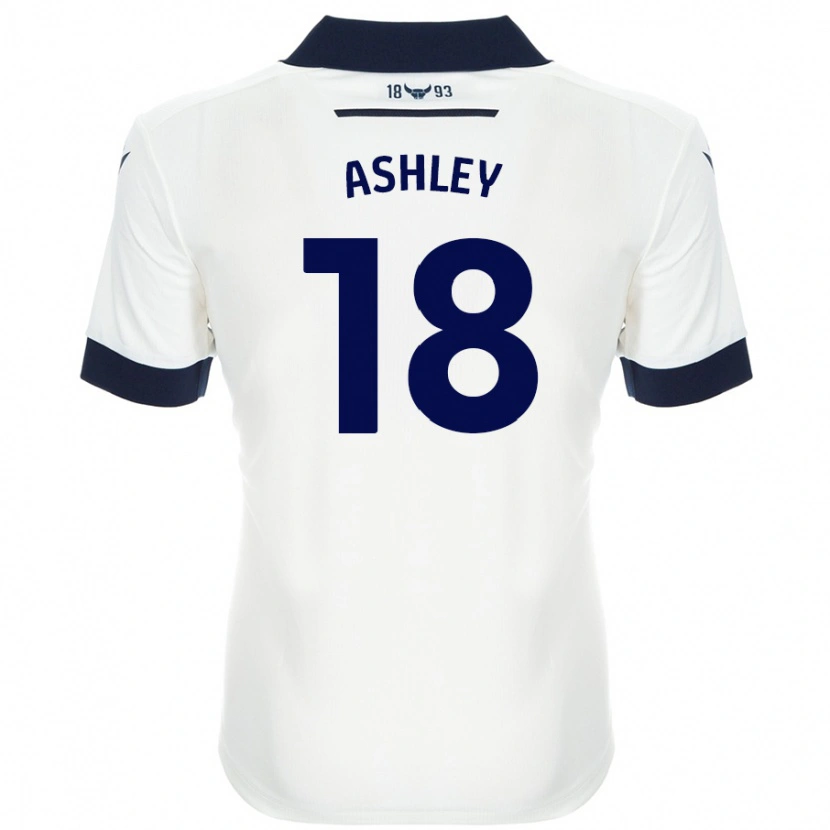 Danxen Niño Camiseta Alex Ashley #18 Blanco Azul Marino 2ª Equipación 2024/25 La Camisa