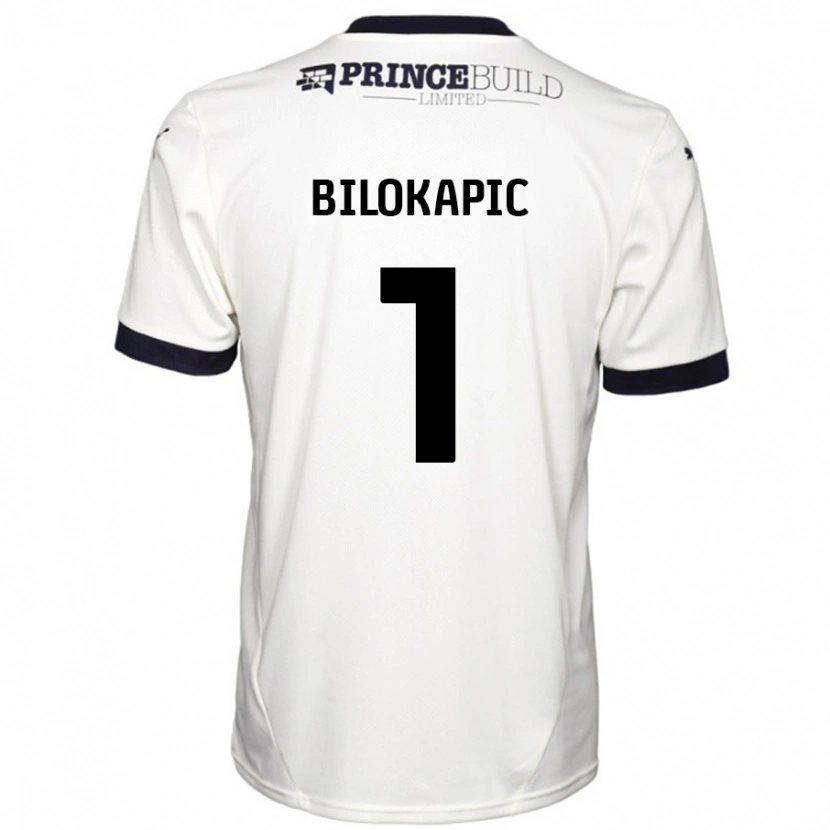 Danxen Niño Camiseta Nicholas Bilokapic #1 Blanquecino Negro 2ª Equipación 2024/25 La Camisa