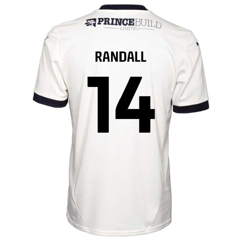 Danxen Niño Camiseta Joel Randall #14 Blanquecino Negro 2ª Equipación 2024/25 La Camisa