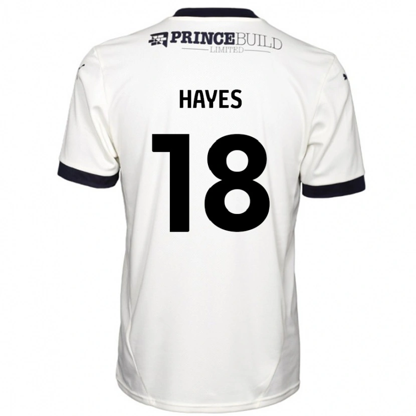 Danxen Niño Camiseta Cian Hayes #18 Blanquecino Negro 2ª Equipación 2024/25 La Camisa